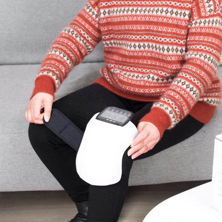 Electric Air Compression Infrared Heating Therapy Knee Massager Support