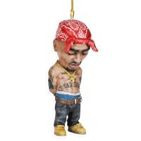 Rapper Hangings Decorations Car Interior Classic Rapper Posture Ornament Decor Car Interior Accessory Rearview Mirror Pendant