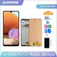 สุดยอด AMOLED สำหรับ Samsung Galaxy A32 4G จอแอลซีดีสำหรับซัมซุง A325 A325F SM-A325F/DS กรอบหน้าจอแอลซีดีหน้าจอดิจิตอลสัมผัส