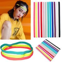 【YF】 Elastic Absorbent Sweat Bands Yoga Running Fitness Headband Thin Sports Women Men Hair Anti-slip Girls Accessories