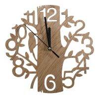 allbuy] Wood Digital Vintage Design Wall Clock Fashion Style Home Living Room Clock Square Shape