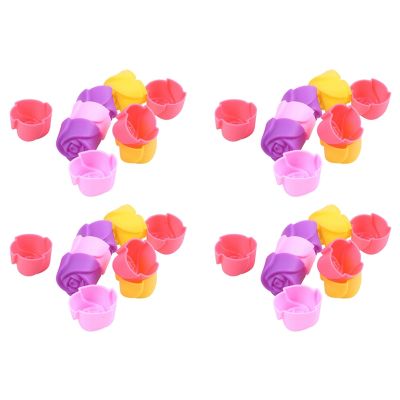 40X Silicone Rose Muffin Cookie Cup Cake Baking Mold Chocolate Jelly Maker Mould