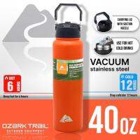 ?ดีลดีสุด? กระบอกน้ำเก็บอุณหภูมิ OZARK TRAIL Tumbler Stainless 40oz กระบอกน้ำ แทงค์น้ำ 1200ml ทรงสูง หูหิ้ว เก็บอุณหภูมิร้อนเย็น 12-24ชม. ??