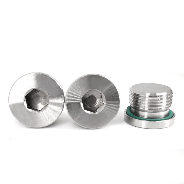 bsp-metric-male-thread-304-stainless-steel-hex-socket-ed-end-cap-fkm-sealing-ring-flange-plug-pipe-fitting-adapter-connector-pipe-fittings-accessories