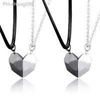 Best 4Pcs Lovers Heart Pendant Couple Magnetic Multi-Faced Heart Pendant Necklace Jewelry