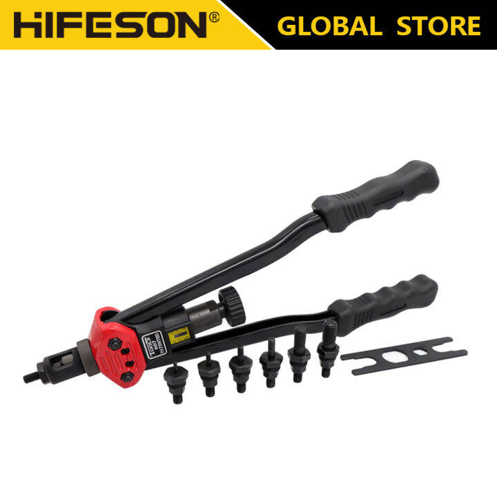 HIFESON 16'' Hand Rivet Nut Tool 607 Insert Manual Riveter Nuts Rivnut