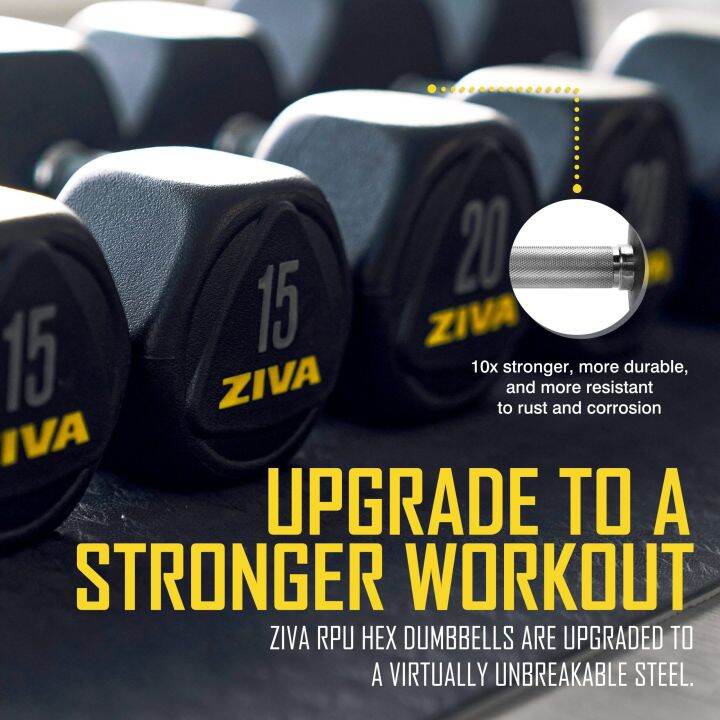 ziva-premium-hexagon-virgin-rubber-dumbbell-ดัมเบลพรีเมี่ยมหกเหลี่ยม-ราคาต่อคู่