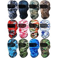 Ice Silk Camo Balaclava Riding Mask Mountaineering Hiking Full Face Cover Sun UV Protection Head Cover Bike Motorcycle Inner Cap