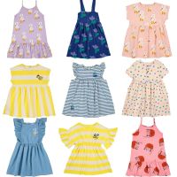 ZZOOI Kids Dresses 2023 New Summer BC Brand Girls Cute Print Short Sleeve Princess Dress Baby Child Fashion Outwear Clothes