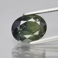 กรีน แซฟไฟร์ Green Sapphire บางกะจะ จันทบุรี เผา น้ำหนัก 3.59 กะรัต ขนาด 10.4x8.2x4.2 มิล เกรด SI1