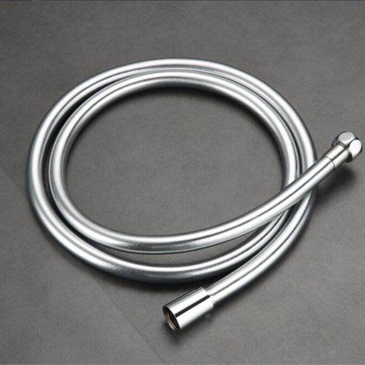 Pvc High Pressure Silver And Black Pvc Smooth Shower Hose For Bath Hand