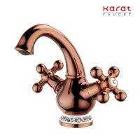 Karat ก๊อกผสมอ่างล้างหน้า สีโรสโกลด์ (ไม่มีป๊อปอัพ) รุ่น KF-73-620-53