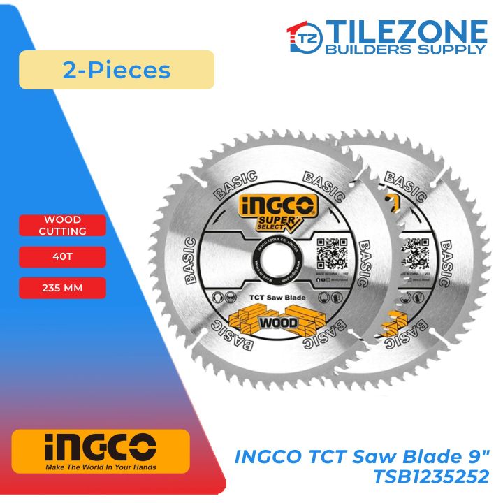 INGCO TCT Saw Blade 9-inches TSB1235252 (2-pieces) | Lazada PH