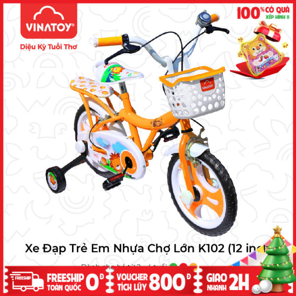 Xe đạp trẻ em Nhựa Chợ Lớn 12 inches K102 Dành Cho Bé Từ 2 – 3 Tuổi – M1790-X2B
