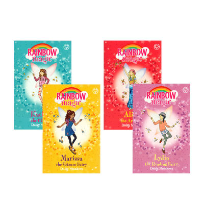 Original English version of the Rainbow Magic series school days FAIRIES 4 volumes of Rainbow Magic fairies for sale childrens extracurricular interest reading primary bridge chapter Novels