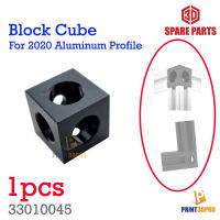 3D Printer parts 2020 Aluminum Block cube aluminum block Black V-slots three-way connector bracket อุปกรณ์ยึดมุม