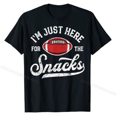 Im  Here For The Snacks Funny Fantasy Football League T-Shirt Graphic Gift Tshirts Cotton Student Tops T Shirt Gift