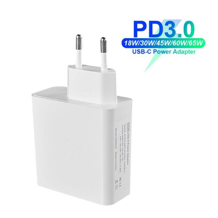 hot-ruxmmmlhj-566-อะแดปเตอร์แปลงไฟ-usb-c-pd-qc3-0-65w-60w-45w-30w-18w-15v-type-c-เครื่องชาร์จติดผนังสำหรับแล็ปท็อป-macbook-ipad-iphone-samsung-สาย-c-c-2เมตร