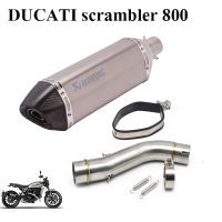 ท่อแต่ง akrapovic scrambler 800 ducati สลิปออน เสียงแน่นทุ้ม รับประกันสินค้า1ปี ตรงรุ่น เทาเคฟล่า