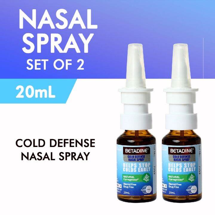 Ships immediately BETADINE® Cold Defense Nasal Spray 20mL Set of 2 ...