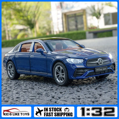 KLT 1:32 Benz รถบรรทุกโมเดลรถยนต์ของเล่นอัลลอยโลหะหล่อ E300L สำหรับยานพาหนะ Kids Toys งานอดิเรก