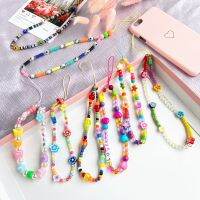 【ร้อนใหม่】สีฟ้าตาชั่วร้ายโทรศัพท์โซ่โทรศัพท์มือถือเชือกเส้นเล็กโบฮีเมียนดินสายโทรศัพท์จดหมายรักลูกปัด Phonecase อุปกรณ์เครื่องประดับเสน่ห์
