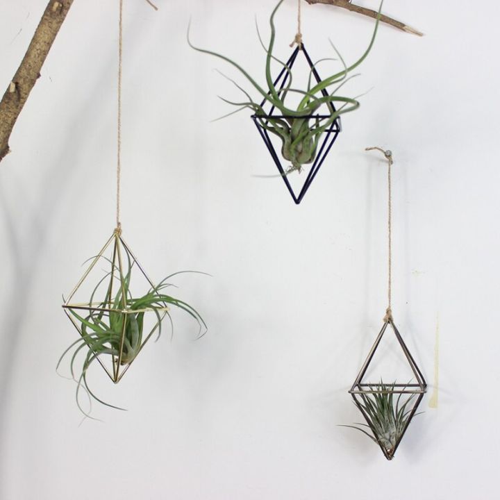 freestanding-hanging-planters-geometric-swing-wrought-iron-tillandsia-air-plants-holder-triangular-shaped-metal-rack-black-food-storage-dispensers