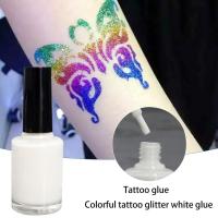 1Pc Clear Glitter Powder Tattoo White Gel Flash Powder Tattoo Glue Long Lasting Body Art Paint Waterproof Nails Gel Beauty Tool Adhesives Tape