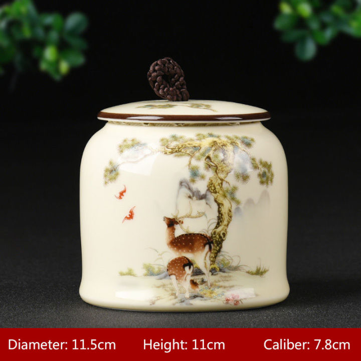 large-painted-tea-caddy-porcelain-storage-jar-porcelain-candy-box-spice-storage-tank-coffee-container-sealed-canister-tea-can