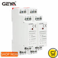 GEYA ราง Din ประเภท GR8 AC DC 12โวลต์24โวลต์48โวลต์สวิทช์รีเลย์กลางรีเลย์8A 16A เสริมรีเลย์