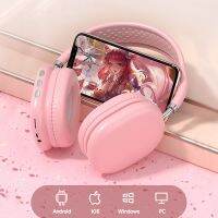 【DT】hot！ Pink Bluetooth Headset Headphones Helmets With Mic Support Card Radio