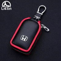 LICTIN 100% Honda รีโมทคอนโทรลหนังเคสห่อหุ้มเหมาะสำหรับรถยนต์ระบบคีย์เคสห่อหุ้ม