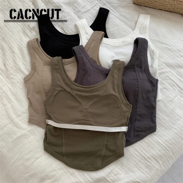 สายคล้องคอ-cacncut-เสื้อกล้ามหญิงพร้อมแผ่นซิลิโคนแปะหน้าอกเครื่องเทศหญิงสาวดีไซน์เฉพาะกลุ่มนอกเพื่อสวมใส่ฤดูใบไม้ผลิและฤดูร้อนหลังสวยด้วยเสื้อหน้าอก