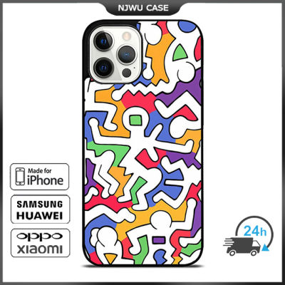 Keith Haring 4 Phone Case for iPhone 14 Pro Max / iPhone 13 Pro Max / iPhone 12 Pro Max / XS Max / Samsung Galaxy Note 10 Plus / S22 Ultra / S21 Plus Anti-fall Protective Case Cover