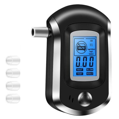 2021 New Digital Breath Alcohol Tester Mini Professional Police AT6000 Alcohol Tester Breath Drunk Driving Analyzer LCD Screen
