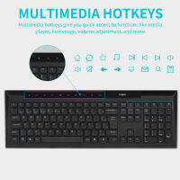 Rapoo 8210M Multi-Device Bluetooth Wireless Keyboard And Mouse Kit ABNT2โปรตุเกสบราซิลสีดำพร้อมปุ่มมัลติมีเดีย