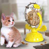 Funny Cat Dog Slow Food Spiller Turntable Windmill Pet Feeding Automatic Food Bowl Feeder Puppy Training Supplies