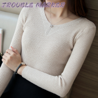 TroubleMaker เสื้อกันหนาว ผญ เสื้อแขนยาว เสื้อกันหนาว ทันสมัย ทันสมัย นุ่มนวล วินเทจ WMY2393413 38Z230923