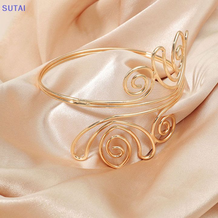 lowest-price-sutai-กำไลข้อมือบนแขนลายดอกไม้กำไลข้อมือกำไลข้อมือแบบกลวงออกเครื่องประดับกำไลข้อมือ