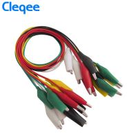 Cleqee P1025 10ชิ้นคลิปหนีบผมปากจระเข้ไฟฟ้า Diy ตัวทดสอบจระเข้คู่ที่หนีบสายทดสอบจัมเปอร์คลิปปากจระเข้