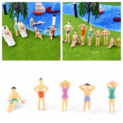 INPATIENTSTORE66IN4 10/15ชิ้น Kids Toys คละสีโพสท่าแบบ DIY ตัวละครแบบจำลองทำมืออาคารตุ๊กตารูปคนว่ายน้ำตุ๊กตารูปคนโมเดล