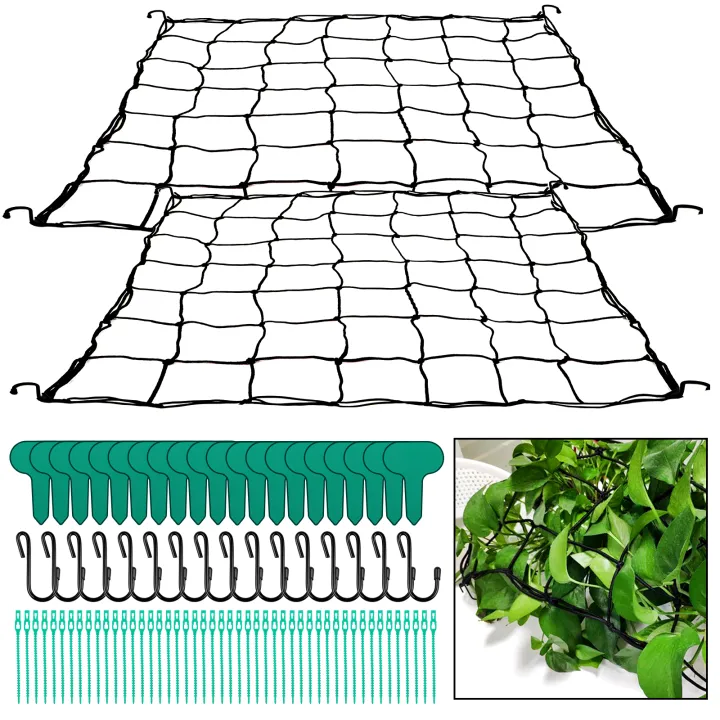 Trellis Netting for 4x4 ft Grow Tents, DualLayer Flexible Net 3x3 ft