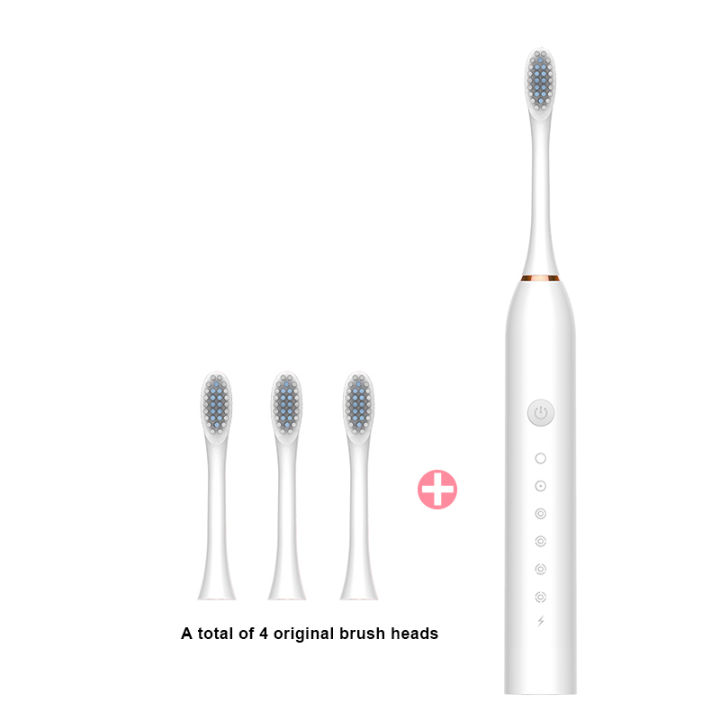 โซนิคแปรงสีฟันไฟฟ้าอัลตราโซนิกอัตโนมัติ-usb-ชาร์จ-ipx7กันน้ำแปรงสีฟันเปลี่ยนหัวแปรงฟัน-j189