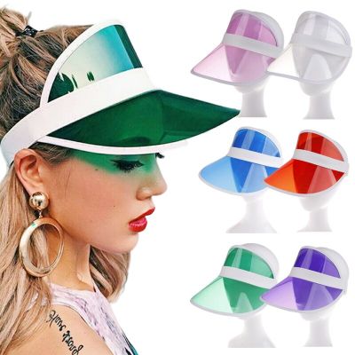 Summer Sports Sun Hats for Women Fashion Transparent Adjustable Visor Sunscreen Cap Top Empty UV Protection Outdoor Golf Cap Towels