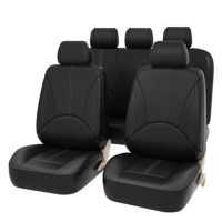 Universal PU Leather Car Seat Cover Set Four Season Breathable Auto Interior Styling Car Seat Protector for VOLKSWAGEN Nissan