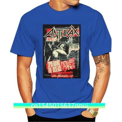 Anthrax Spreading The Disease 1986 Black T Shirt Adult Band Reissue Loose Size Tee Shirt