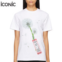 iCONiC TICKET T-SHIRT #3474 เสื้อยืด พิมพ์ลาย ดอกแดนดิไลออน ตั๋วสีชมพู เสื้อยืด เสื้อแฟชั่น เสื้อแฟชั่นผญ เสื้อออกงาน เสื้อทำงาน เสื้อไฮโซ