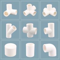 1pc 20 25 32mm White Pvc Pipe Connector Straight Elbow Tee Cross Joints Water Pipe Adapter 3 4 5 6 Ways Joints - Garden Water Connectors -