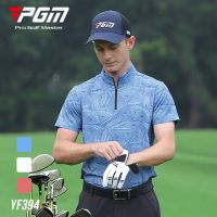 PGM Golf T-shirt Mens Shirts Summer Short Sleeve Tops Male Breathable Elastic Uniforms Golf Clothing Size M-XXL YF394