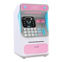 Mini ATM Money Bank with Electronic Lock Face Recognition Auto Scroll Paper Money &amp; Coin For Kids Teens Boys Girls